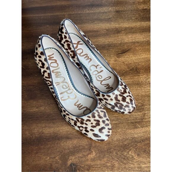 Sam Edelman Cheetah heels, size 6W - Picture 1 of 7